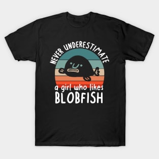 Underestimate girls cute blobfish sea fish T-Shirt